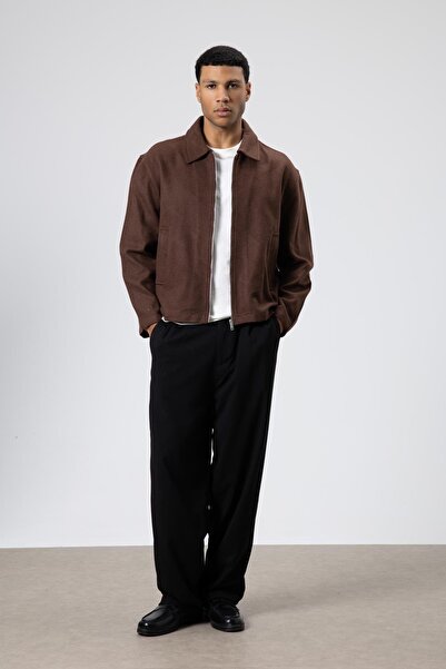 VAMOSCLO oversized Μπουφάν με φερμουάρ Καφέ