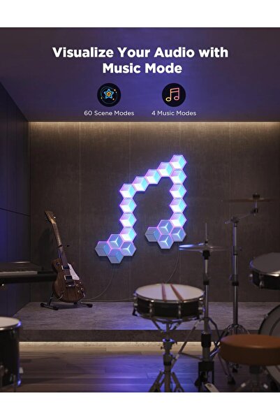 Govee Glide Hexagon Light Panels Ultra Meteor grey 7Pack