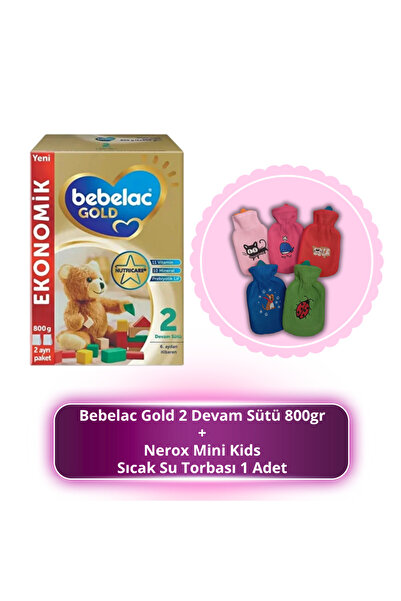 Bebelac Gold 2 Devam Sütü 800gr + Nerox Mini Kids Sıcak Su Torbası 1 Adet