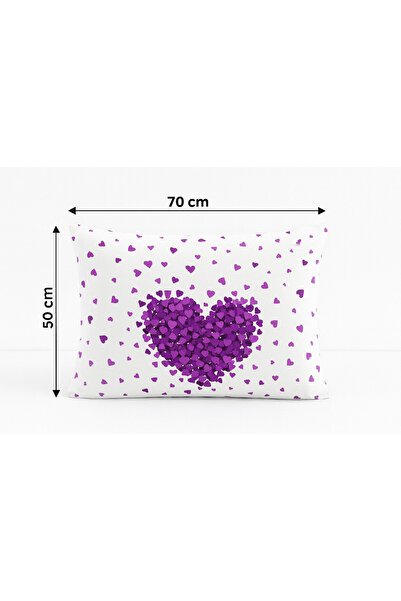 sehra Pillow Case 70% Cotton 30% Polyester Mold Rose Flower Geometric Pattern 50X70 cm Size