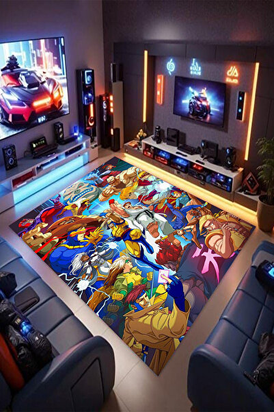 Reyhani MARVEL VS CAPCOM Desenli Kaymaz Taban Makinede Yıkanabilir Gaming Oyu...