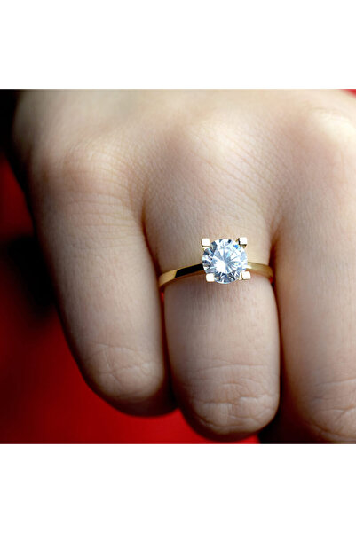 Çelikoğlu Kuyumculuk 14 AYAR ALTIN TEK TAŞ YÜZÜK 1,39 GR