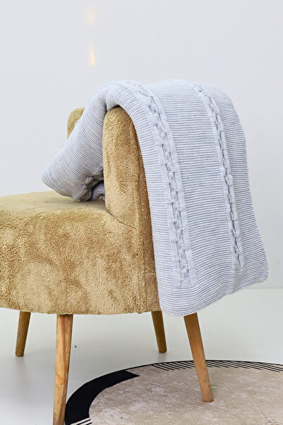 NEŞELİ HOME Liva Örgü TV Battaniyesi 130x170 – Yumuşak, Hafif ve Sıcak Tutucu Diz Battaniyesi