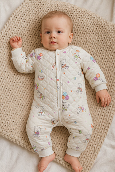 GMG Baby KIZ - ERKEK BAKLAVA DESENLİ İÇİ YÜNLÜ UYKU TULUMU, TULUM, ASTRONOT T...