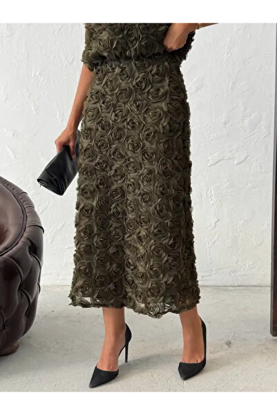 cemo Rose Patterned Tulle Skirt