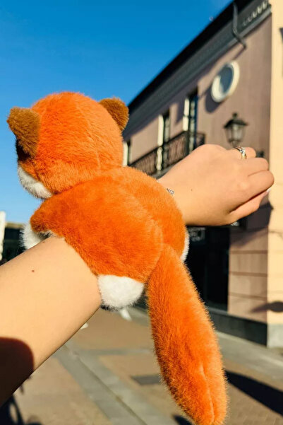 TUENGİ STORE Sevimli Peluş Tilki Bileklik Kola Takılan Peluş Oyuncak Slap Tilki Bileklik Ve Dekor 25 cm