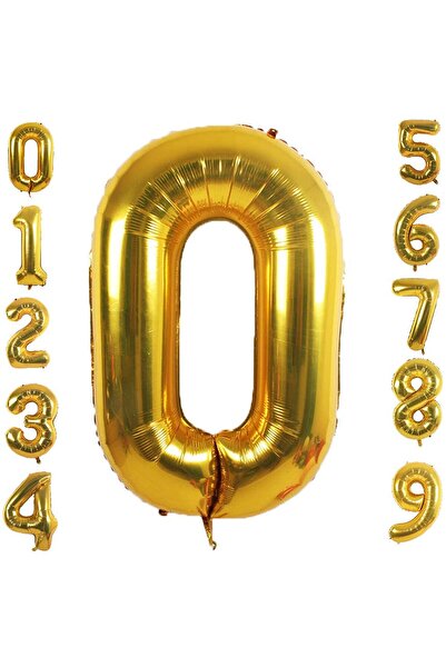 MARKQ 40" Gold Number Balloon | Large Foil Helium Balloon for Birthday, Weddi...
