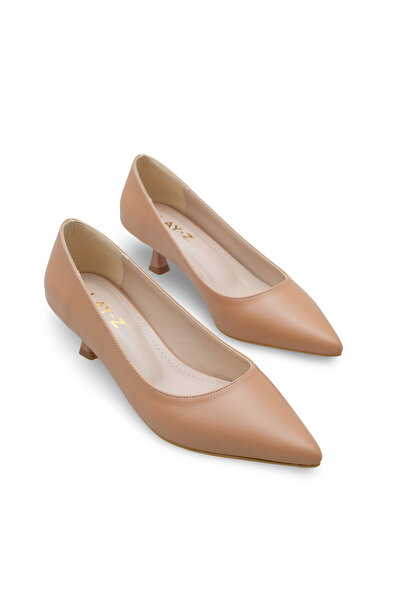 Women Lay-z Women's Stiletto Nut Skin Pointed Toe Thin Heel 4 cm Elegant Stylish Heeled Shoes Modern Classic Design