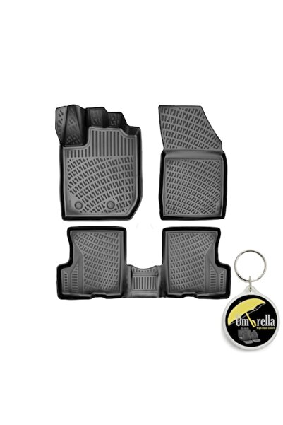 Umbrella Set 4 covorașe auto din cauciuc Premium Line 3D pentru Dacia Duster 4X4 2022+ cu breloc