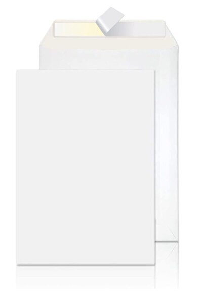 MARKQ مظاريف بيضاء A5، 254 × 310 مم، مظاريف بريد ذاتية الغلق للمكتب والتجارة الإلكترونية، 100 جرام للمتر المربع، عبوة من 50 مظروفًا