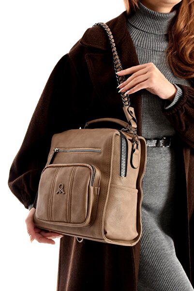 Teal Collection Women's Leather Backpack