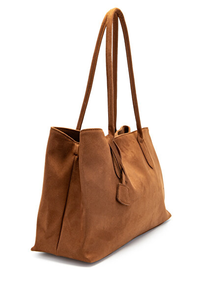 minebag Suede Magnet Closure Diaz Handle Bag Brown