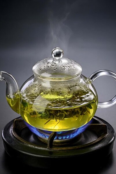 Jenisa Heat Resistant Glass Herbal Tea Infuser – Transparent Borosilicate Glass Teapot and Infuser Set