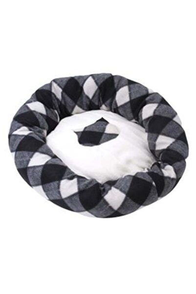 OEM White and Black Checkered Cats' Bed Ø47 x 12 cm