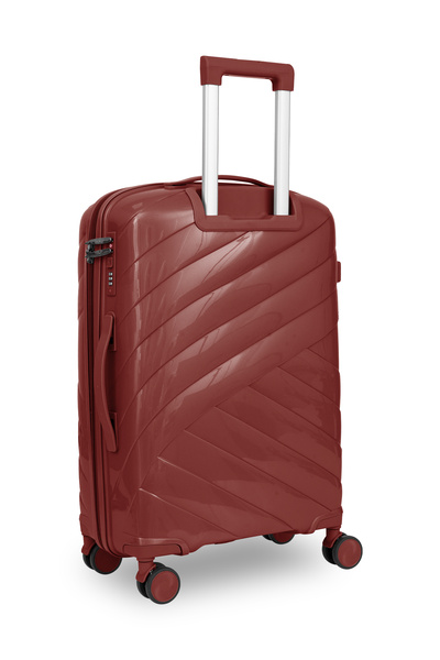 PARAJOHN Glazio Set of 3 Premium PP Glazing Hard Shell Luggage – 8 Spinner Wheels Lightweight Trolley Bag