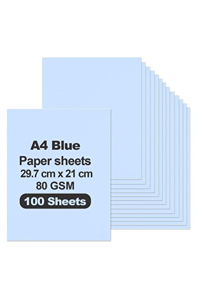 MARKQ Blue Colored A4 Paper, 100 Sheets 80gsm – DIY Origami, Arts, Crafts, Drawing, Decorating (29.7x21cm)