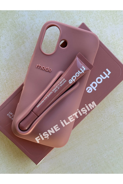 FİŞNEİLETİŞİM غطاء آيفون 17 متوافق مع أحمر الشفاه (لون طبيعي)