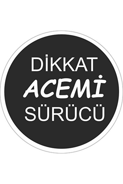 Altınuç Art Design 15x15 cm Dikkat Acemi Sürücü Sticker Araç Oto Jeep Motor U...