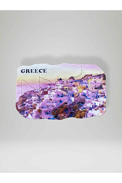 Mundy GREECE ( YUNANİSTAN ) Temalı Çatlatma Polyester Magnet Buzdolabı Süsü