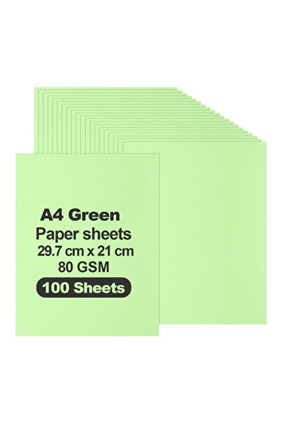 MARKQ Green Colored A4 Paper 100 Sheets 80gsm for DIY Origami Arts Crafts Dra...