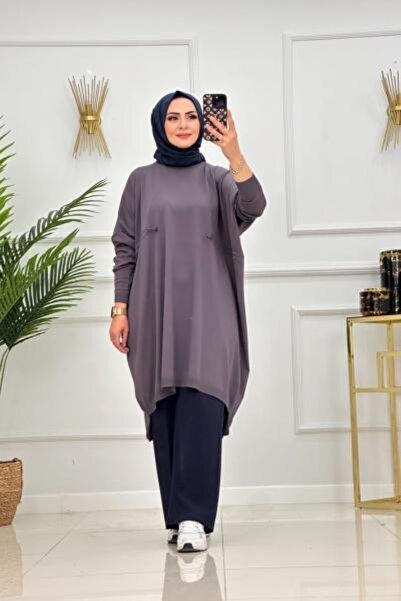 Enans Design Yandan Ruched Detail Hijab Tunic Eslem