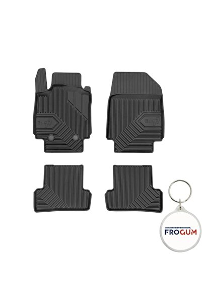 FroGum Set 4 covorașe auto din cauciuc Premium 3D pentru Renault Clio III Hatchback 2005-2012 și breloc