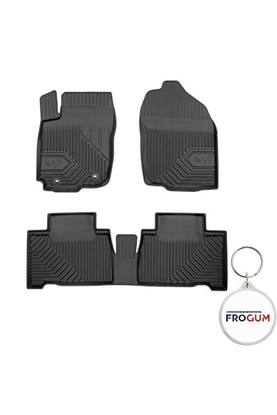 FroGum Set 3 covorașe auto tip tavă din cauciuc Premium 3D pentru Toyota RAV4 IV, an de fabricație 03.2013 - 12.2018 Hyb