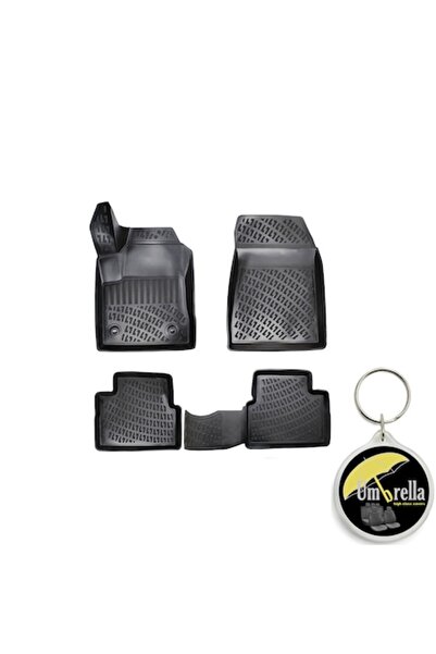 Umbrella Set 4 covorașe auto din cauciuc tip tavă Premium Line 3D pentru ALFA ROMEO GIULIETTA 2010- cu breloc