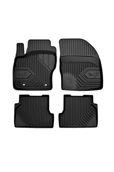 FroGum Set 4 covorașe auto compatibile cu Ford Focus Mk2 II 2004-2011, cauciuc, negru