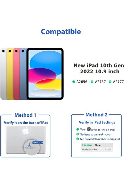 HYX حافظة لوحة مفاتيح سحرية لجهاز iPad الجيل العاشر 10.9 بوصة 2022 iPad الجيل الحادي عشر A16 2025