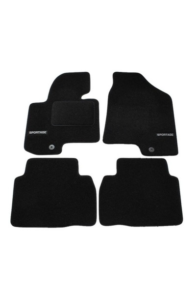 J&J automotive Set covorașe velur cu logo, Kia Sportage, 2010-2015, 4 buc.