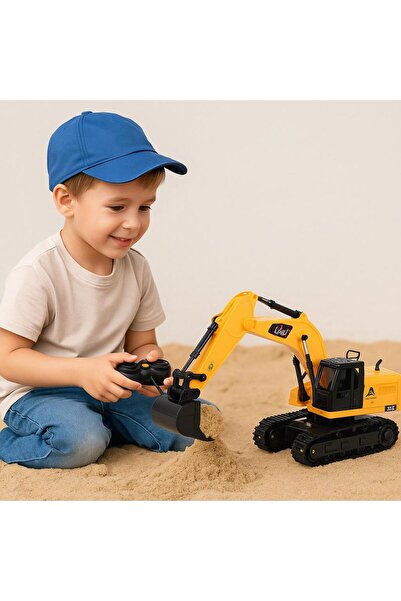hak-iş oyuncak 27Mhz 6 Channel Crawler Excavator Engineering Vehicle with Rem...