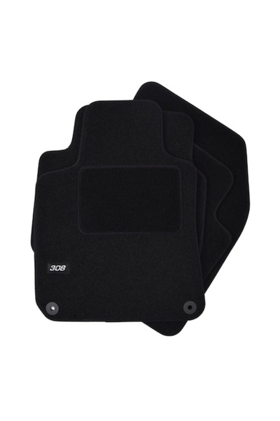 J&J automotive Set covorase din velur cu logo, Peugeot 308 SW, 2013-2021, 4 buc