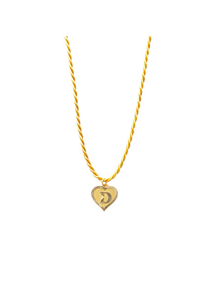 Nezihhan 0.25 Gram 14 Ayar D Harfi İpli Kalp Kolye