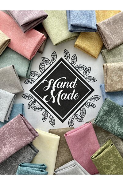 FabricMarket %100 Pamuk Kumaş – 25 Parça 20x20 cm, Tek Parça Patchwork Kumaş