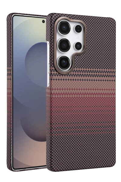 Nezih Case غطاء أنيق ولامع وصلب بتصميم من ألياف الكربون متوافق مع هاتف سامسون...