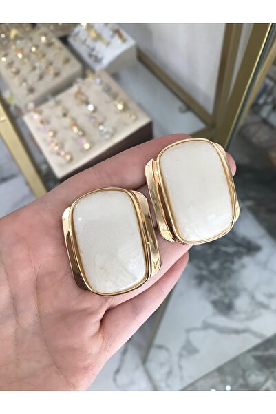 the ASEL İNCİ أقراط بيضاء من ماركة مكافئة للعلامة التجارية