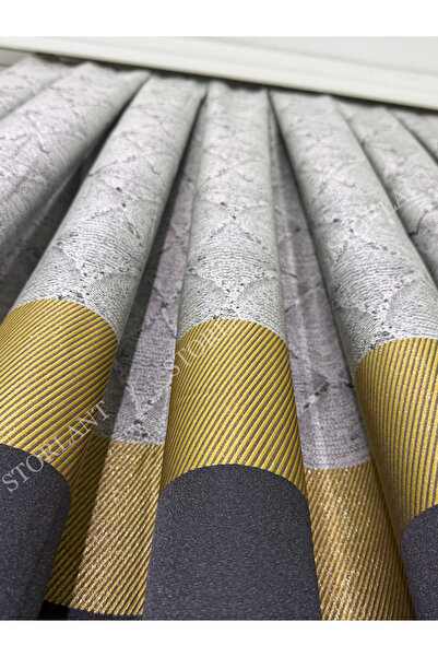 Storlant Rio Gray-Black Panel Background Curtain L Preferred - 1/3 Frequently Pleated L with Accessories Gift L Suitable for Any Room