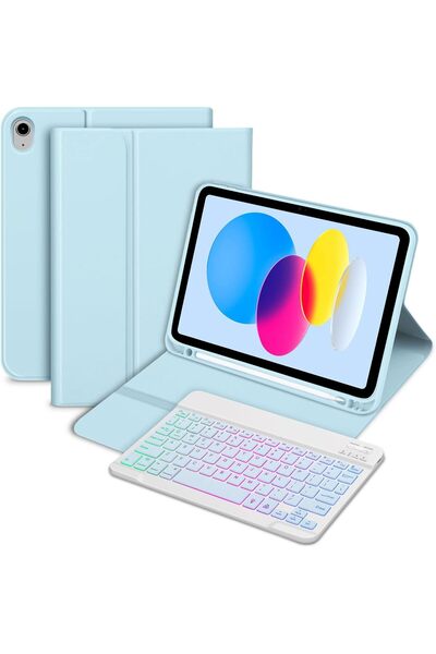 HYX for iPad A16 11th Generation 2025/10th Generation 2022 Keyboard Case, UK Layout Detachable B