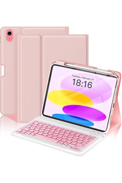 HYX for iPad 11th 10th Generation Case with Keyboard, Magnetic Wireless Detachable Folio case wi