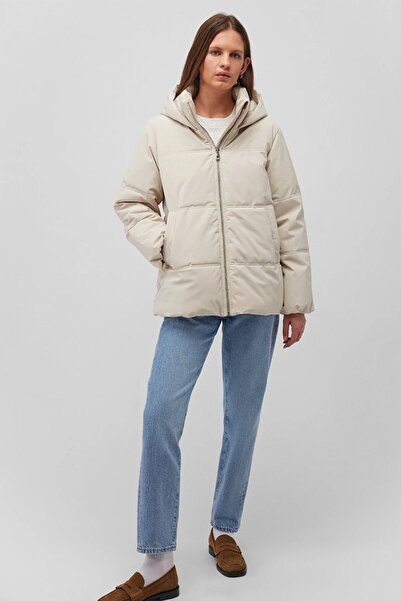 Mavi Beige Puffer Jacket with Hood 1110445 -70143