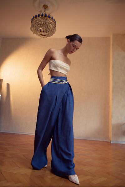 LAMODEMAPASS BALI Dökümlü Pantolon