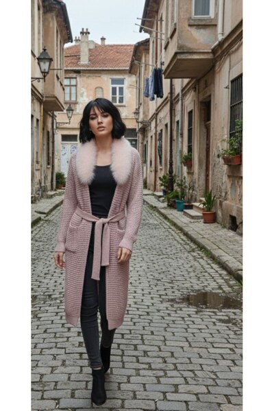 Sum TRİKO YAKA KÜRKLÜ CEKET