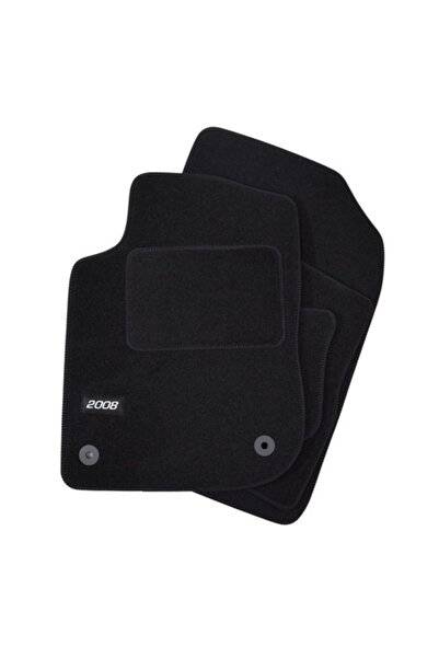 J&J automotive Set covorase din velur cu logo, Peugeot 2008, 2013-, 4 buc