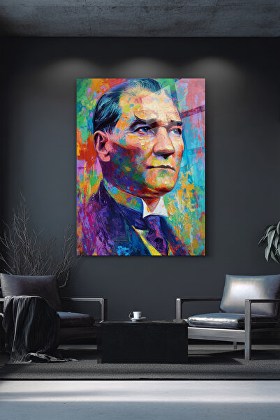 Ahsen resim çerçeve ATATURK - Tablou decorativ vertical din sticlă cu imagine...