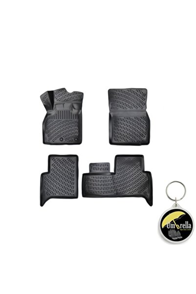 Umbrella Set 4 covorașe auto din cauciuc Premium Line 3D pentru RENAULT SCENIC III 2009-2016 cu breloc