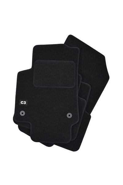 J&J automotive Set covorașe velur cu logo, Citroen C3 Aircross, 2017-, 4 bucăți