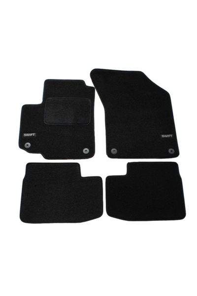 J&J automotive Set covorașe velur cu logo, Suzuki Swift, 2004-2010, 4 buc.