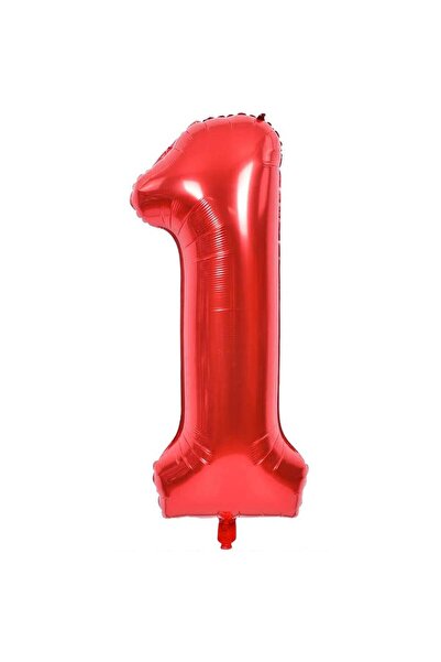 İSTOÇ PARTİ Red Color Number Foil Balloon 100 cm - 1