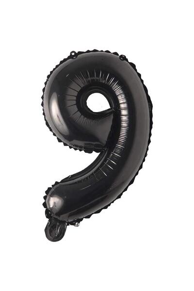 İSTOÇ PARTİ Black Color Number Foil Balloon 76 cm - 9